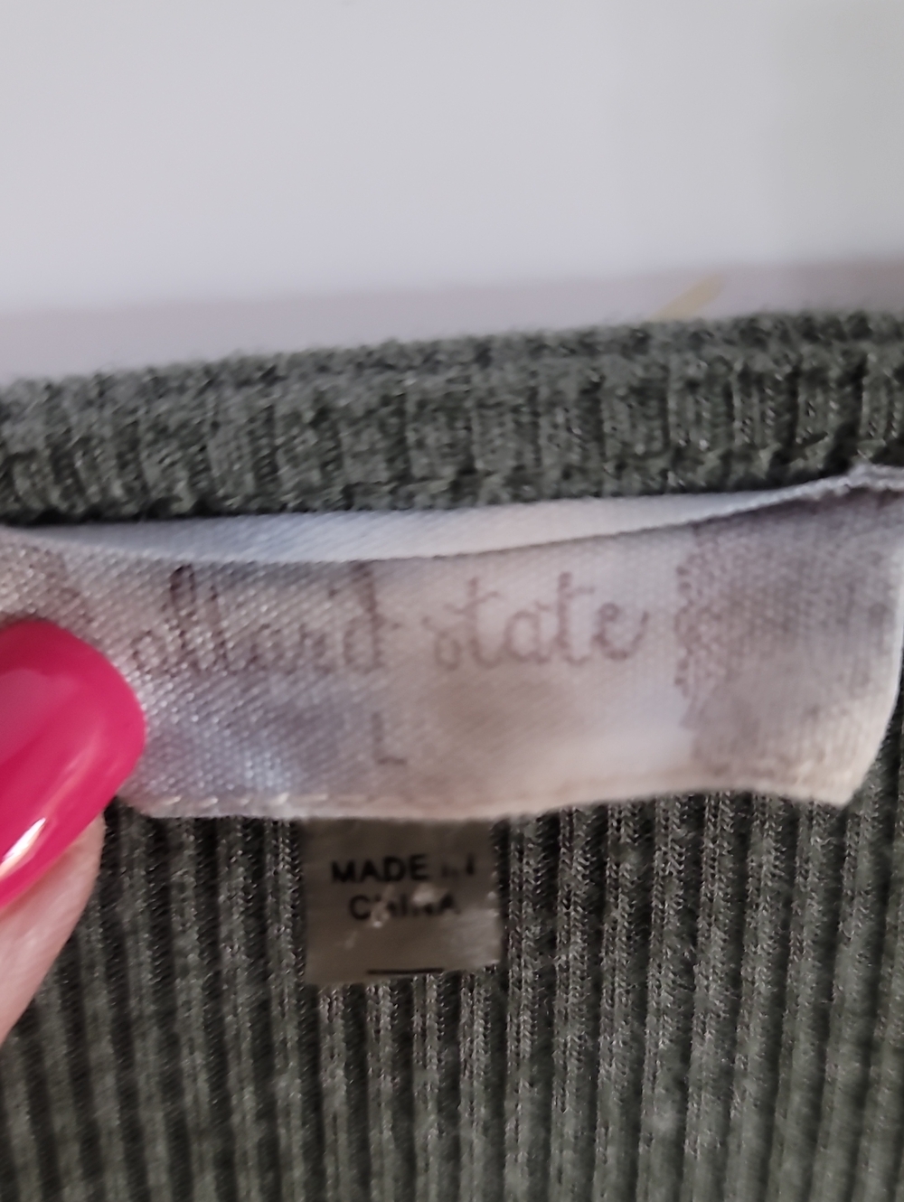 Altar'd State Olive Green Tiered Button-Front Mini 3/4 Sleeve Dress - Picture 2 of 7